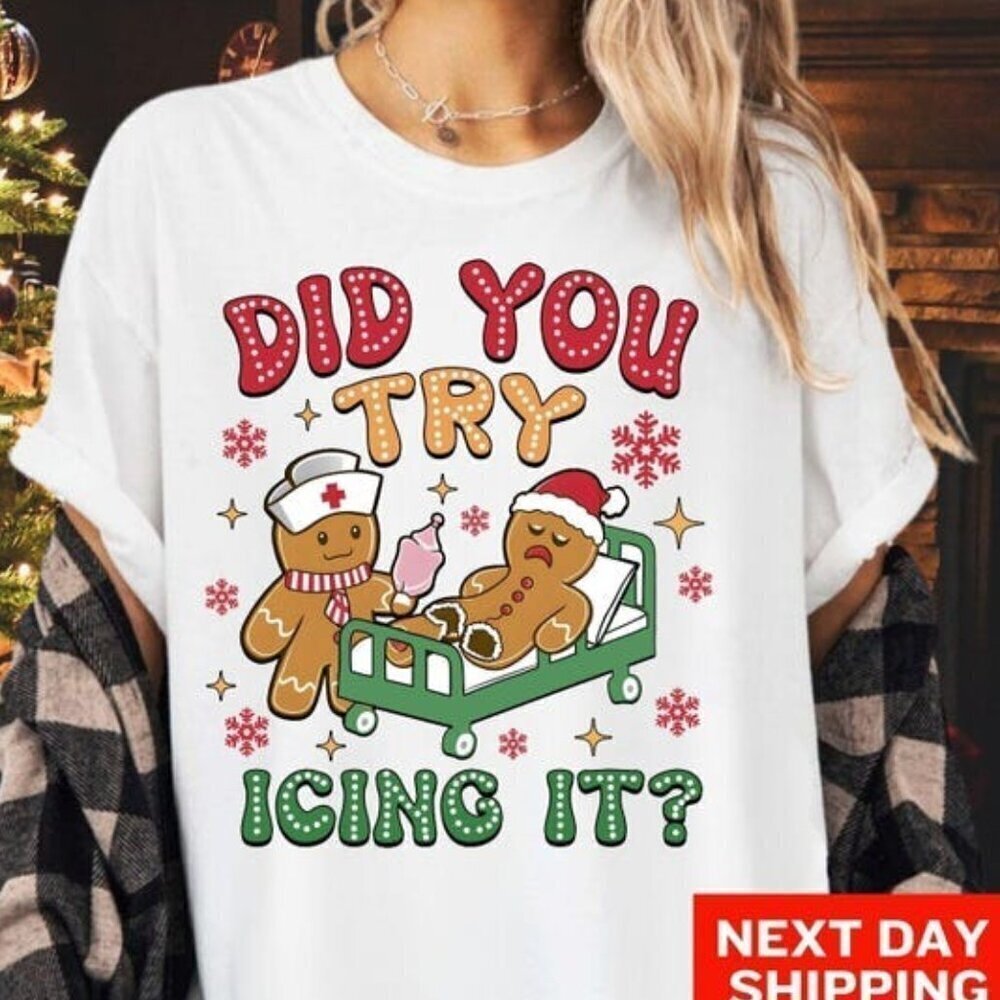 Funny School Nurse Did You Try Icing It T-Shirt